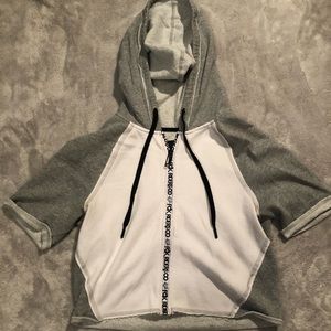 Short sleeve Crop Top Hoodie